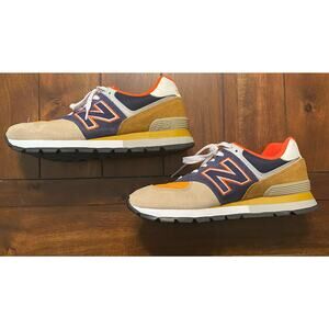 Men's New Balance 574 Rugged Brown Navy shoes size 9.5 ML574DWP